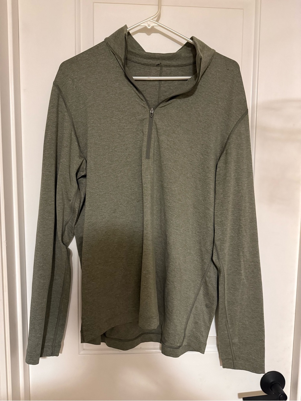 Olive Green Quarter-Zip Hoodie
